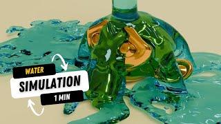 How to make water simulation under 1 minute in Blender 4.2