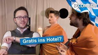 Gratis-Übernachtung im Hotel? Jetzt wird's aber lustig bei Bayern Comedy