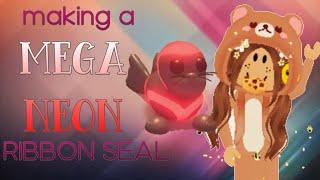 Making MEGA NEON RIBBON SEAL in Adopt Me!