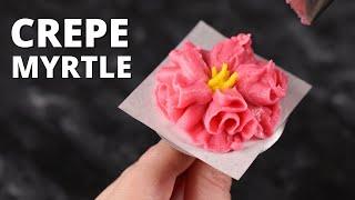 How to pipe buttercream crepe myrtle [ Cake Decorating For Beginners ]