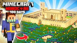 I Spent 100 Days in a Zombie Apocalyptic Desert in Hardcore Minecraft!