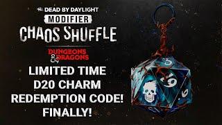 Dungeons & Dragons D20 Limited Time Charm Redemption Code for DBD Chaos Shuffle Event! 