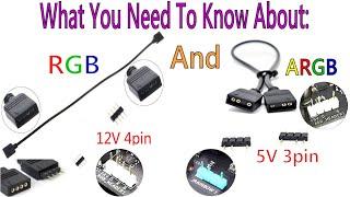 Using 3 Pin 5v ARGB and 4 Pin 12v RGB Adapters, Cables and Splitters Correctly (1/9/23)