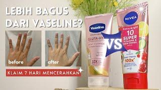 NIVEA VS VASELINE! Battle Nivea Extra Bright 10 Super Vitamins Body Serum VS Vaseline GlutaHya Serum