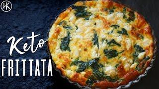 Keto Frittata - Easy Spinach and Feta Frittata