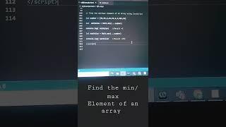 Find the min/max element of an Array using JavaScript