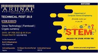 TECHNICAL FEST | STEM -20.0 | 1504 - ARUNAI ENGINEERING COLLEGE | DEPARTMENT OF CSE | TIRUVANNAMALAI