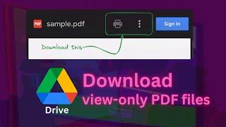 Download view-only / protected documents from Google Drive