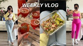 WEEKLY VLOG: WORKOUT SPLIT/WARMUP, DISSOLVING FILLER, GIRLS NIGHT + MORE