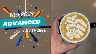 Free pour latte art || Latte art for beginners barista || How to pour latte art || Practice latte