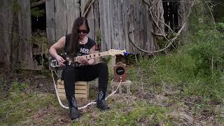 Playing my custom built Hanleys Cigar Box Guitar 