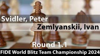 Svidler, Peter -- Zemlyanskii, Ivan, FIDE World Blitz Team Championship 2024, Round 1.1, ½-½