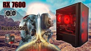 RX 7600 / Ryzen 5 5500 - Custom Gaming PC: 1080p Benchmarks