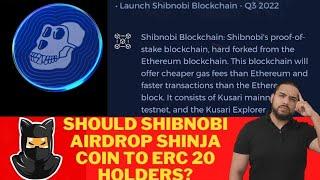 SHOULD SHINJA ERC20 HOLDERS BE AIRDROPPED THE BLOCKCHAIN? FOLLOWING SELLERS. THE UNFORTUNATE TRUTH.