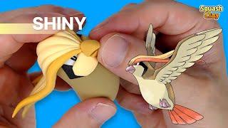 Making Shiny Pidgeot Pokémon out of clay