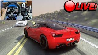 LIVE Assetto Corsa Pacific Coast Highway Cruise & Drift Traffic | Logitech G27 + Wheel Cam