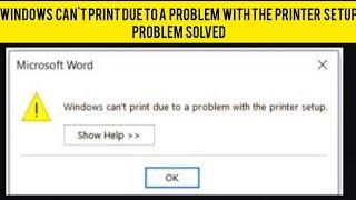 Solve Windows Cannot Print Due To a Problem With The Current Printer Setup Problem||Rsha26 Solutions