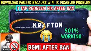 Bgmi download Paused because wifi is disabled problem after ban | bgmi after ban Obb file problem