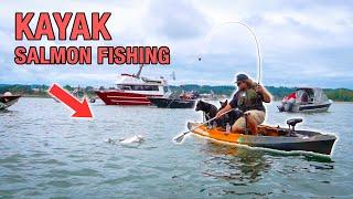 Kayak SALMON Fishing Challenge! Two Rivers In 24 Hours. (Ft. @YakFishField)