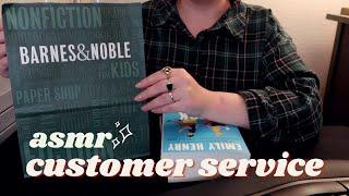 ASMR Barnes & Noble  Customer Service Roleplay  soft spoken, book sounds, paper bag