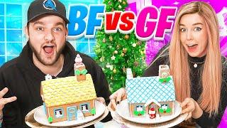 *NEW* Boyfriend VS Girlfriend GINGERBREAD HOUSE! (Christmas Challenge)