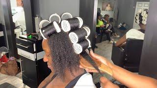 4A natural hair! Using less heat helps you retain your natural curl pattern!!