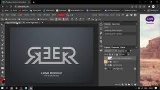 Cara membuat mockup logo gratis di Photopea | Alternative photoshop