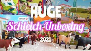 HUGE SCHLEICH 2021 UNBOXING!!! || Schleich Horse Club Unboxing & Review ||