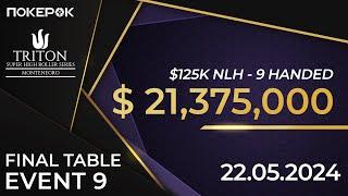 Triton Покер 2024 E#9|$125K NLH| Комментирует: Тимофей Кузнецов, Михаил Семин и Дмитрий Шахов