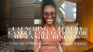 Launching a luxury collection for my CANDLE BUSINESS/ Unboxing Inventory +Packing Orders| Part 1