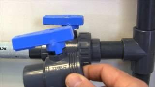 Ball valves for plastic pipe systems