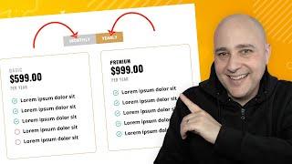 How To Make a Toggle Switch Pricing Table Using WordPress Block Builder Gutenberg