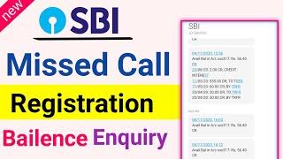 sbi missed call balance enquiry registration || sbi sms alert activation online