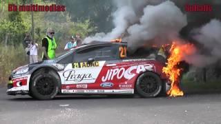 WRC Adac rally deutschland 2012 - Martin Prokop's car on fire