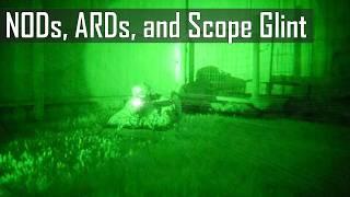 Can Night Vision NODs Detect Scope Glint? And can ARDs defeat it?