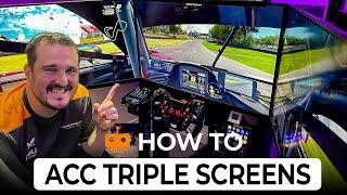 How to set up Triple Monitors in ACC | without Surround