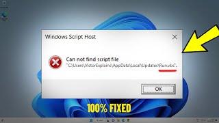 Fix Can not find script file Local Updates Run.vbs in Windows 11/10 | Solve Script Host Error 