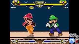 MUGEN Luigi (me) vs Luigi (Aperson98's edit with my ai edit) Rematch + Bonus Round