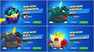 ALL BUZZ SKINS UNLOCK ANIMATION  | Brawl Stars