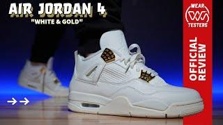 Air Jordan 4 White & Gold