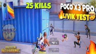 POCO X3 PRO PUBG Test4k+Extreme LIVIK25 Kills|PUBG MOBILE