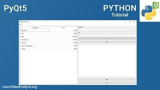 PyQt5 Tutorial | Expense Data Entry Form Tutorial (Code Included)