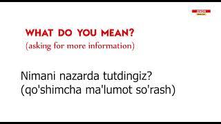 TUSHUNTIRISHNI SO'RASH USULLARI.  INGLIZ TILI MUSTAQIL O'RGANISH 10 TA SO'Z! English Uzbek words