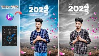 2025 Happy new year photo editing PicsArt photo editor New year editing tutorial background change