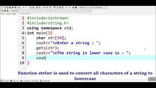 How to Convert Upper case String to Lower case in C++