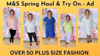 Marks & Spencer Spring Haul & Try On - Over 50 Plus Size Fashion / Ad
