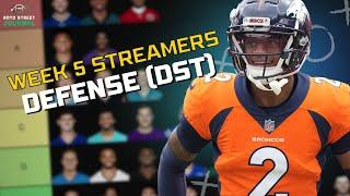 The BEST Fantasy Football Week 5 Defense Streamers (DST)