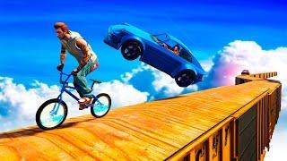 BMX ПРОТИВ ЛЕТАЮЩИХ МАШИН! (GTA 5 Смешные моменты)