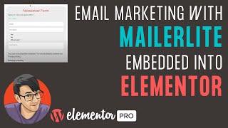 Add an Email Marketing Form with MailerLite to Elementor