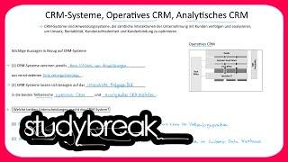 CRM-Systeme, Operatives CRM, Analytisches CRM | Wirtschaftsinformatik